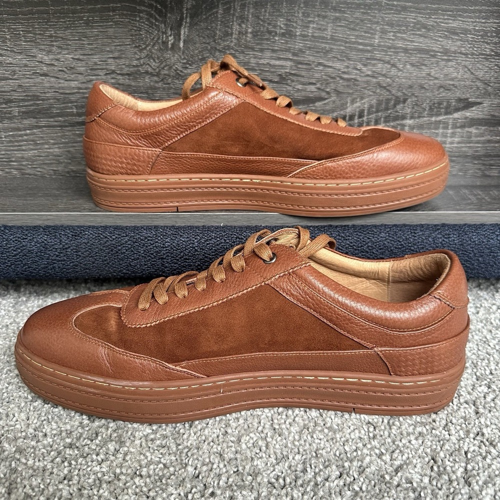 Men's Marc Nolan Captain Brown Leather & Suede Casual Slip-On Sneaker Loafer